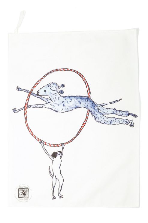 Image of Mellor Ware Tea Towel, Poppy And Wilf Design
