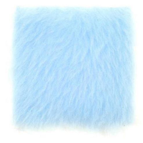 Image of Fur Fabric Shiny Blue