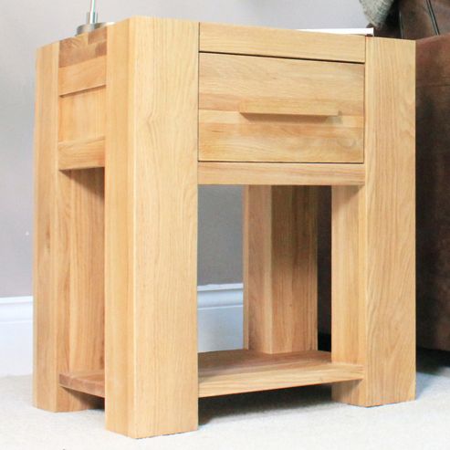 Image of Baumhaus Cmr10a Atlas Solid Oak Lamp Table