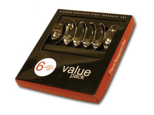 Image of Zodiac 590et6 Plain Tea Spoons X6 (box)