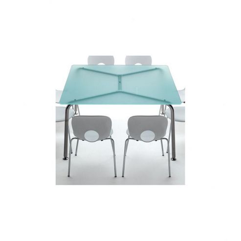 Image of Rexite Convito Square Table - 140cm - Matt Glass