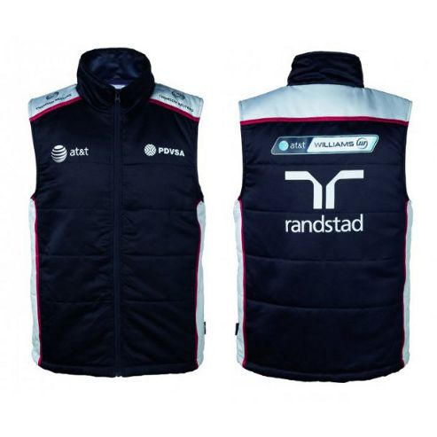 Image of At&t Williams Official Formula 1 Gilet Jacket - Navy