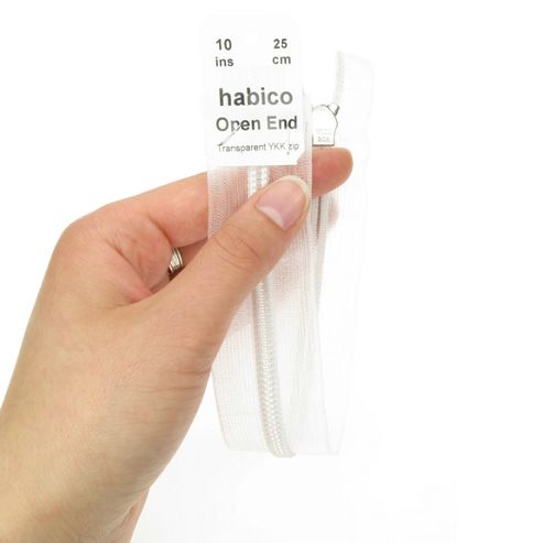 Image of Open End Zip - 25cm - Transparent