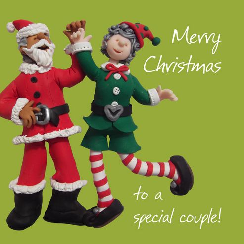 Image of Holy Mackerel Merry Christmas To A Special Couple. Greetings Card