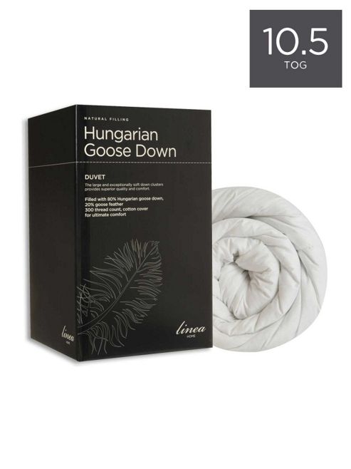Image of Linea Hungarian Goose 10.5 Tog Superking Duvet In White