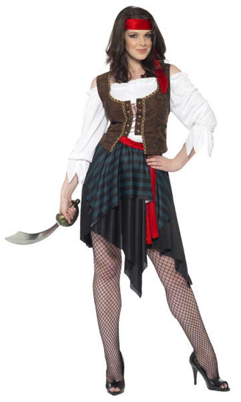 Image of Pirate Lady - Adult Costume Size: 24-26