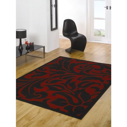 Image of Element Warwick Red/black 80x150 Cm Rug