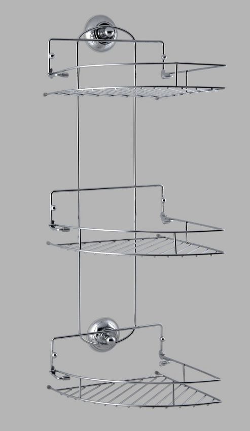 Image of Mainstream By Aqualona Suction 3 Shelf Corner Caddy