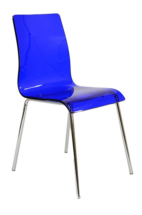 Image of Ava Sapphire Gel Acrylic Dining Chair