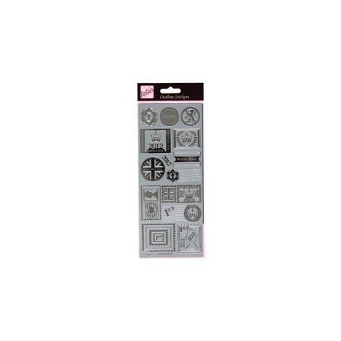 Image of Outline Stickers Postage Stamps Silver