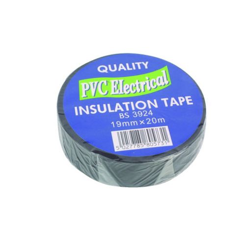 Image of Pvc Electrical Insulation Tape Roll Reel 19mm 20m Black