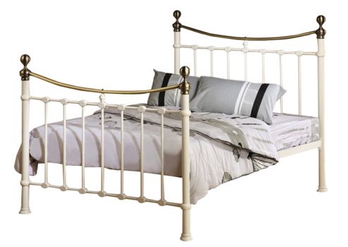 Image of House Additions Elizabeth Bed Frame - Ivory - King (5')