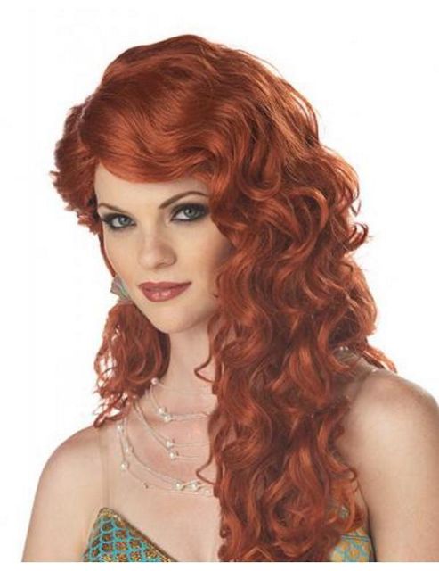 Image of Adult Mermaid Wig Auburn
