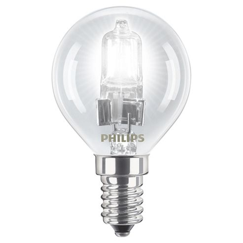 Image of Philips Ecoclassic Dimmable Halogen Luster Light Bulb (28w E14 P45)