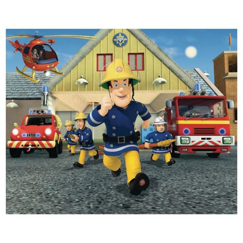 Image of Fireman Sam Wallpaper Mural 8ft X 10ft
