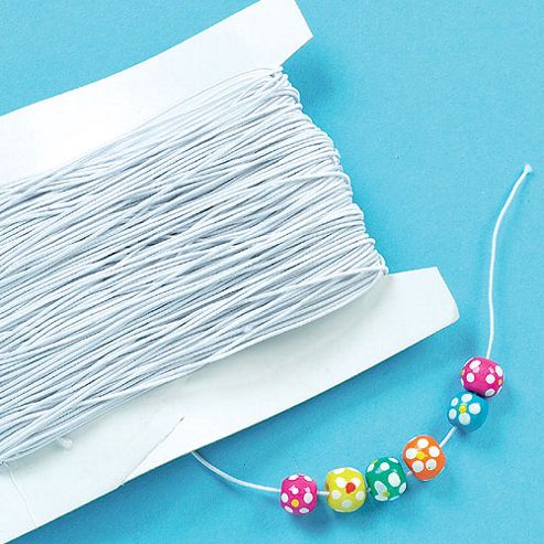 Image of Bead Crafts White Elastic (per Reel)