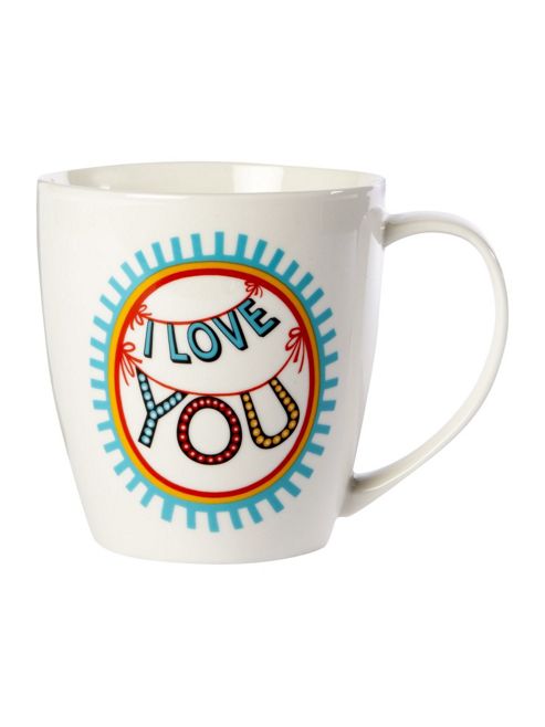 Image of Linea By Mary Fellows I Love You Mug In White