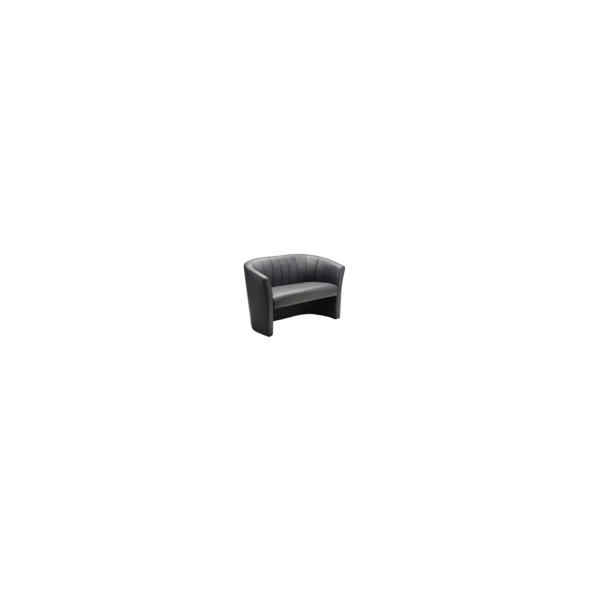 Tasha Creations Faux Bi-Cast Leather Two Seater Sofa in Black at Tesco Direct