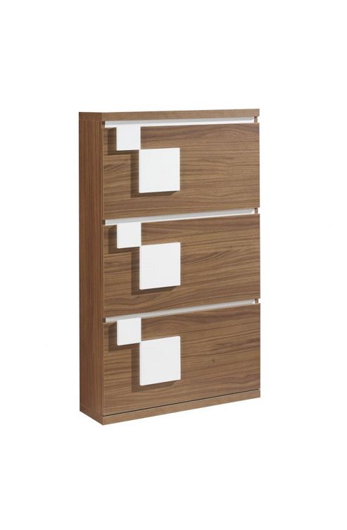 Image of Gallego Sanchez Concept Shoe Storage - Walnut And White