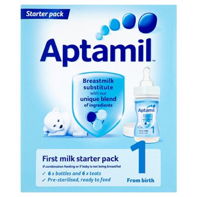Aptamil 1 First Baby Milk Formula Liquid Starter Pack Ready to Feed from Birth 6x70ml