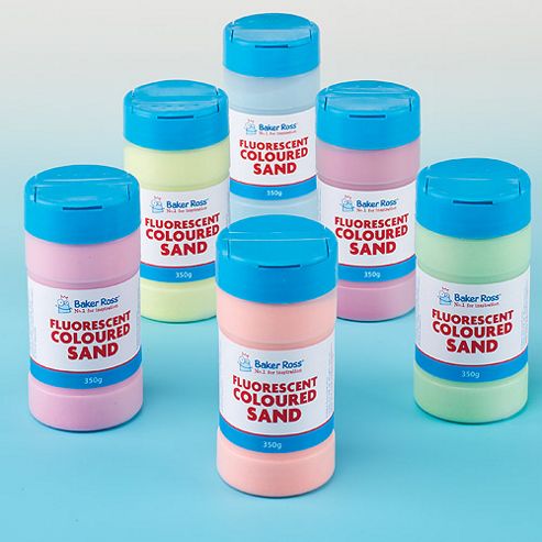 Image of Flourescent Coloured Craft Sand (pack Of 6)
