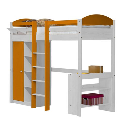 Image of Maximus High Sleeper Set 1 Central Ladder White With Orange Details