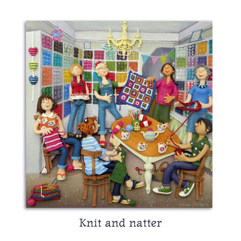 Image of Holy Mackerel Greeting Card - Birthday Card, Knit And Natter