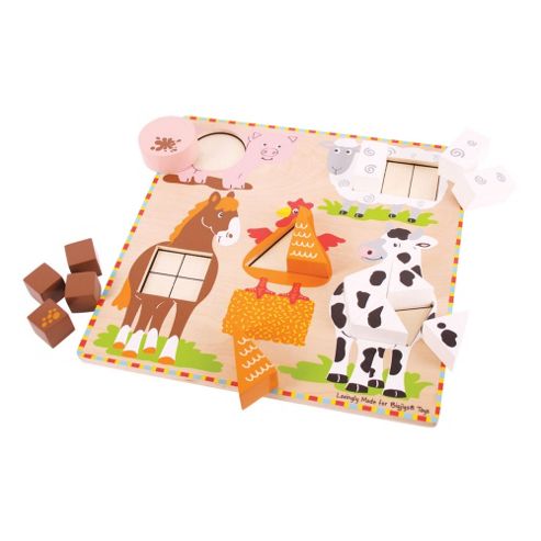 Image of Bigjigs Toys Bj444 Farm Animal Shape Sorter