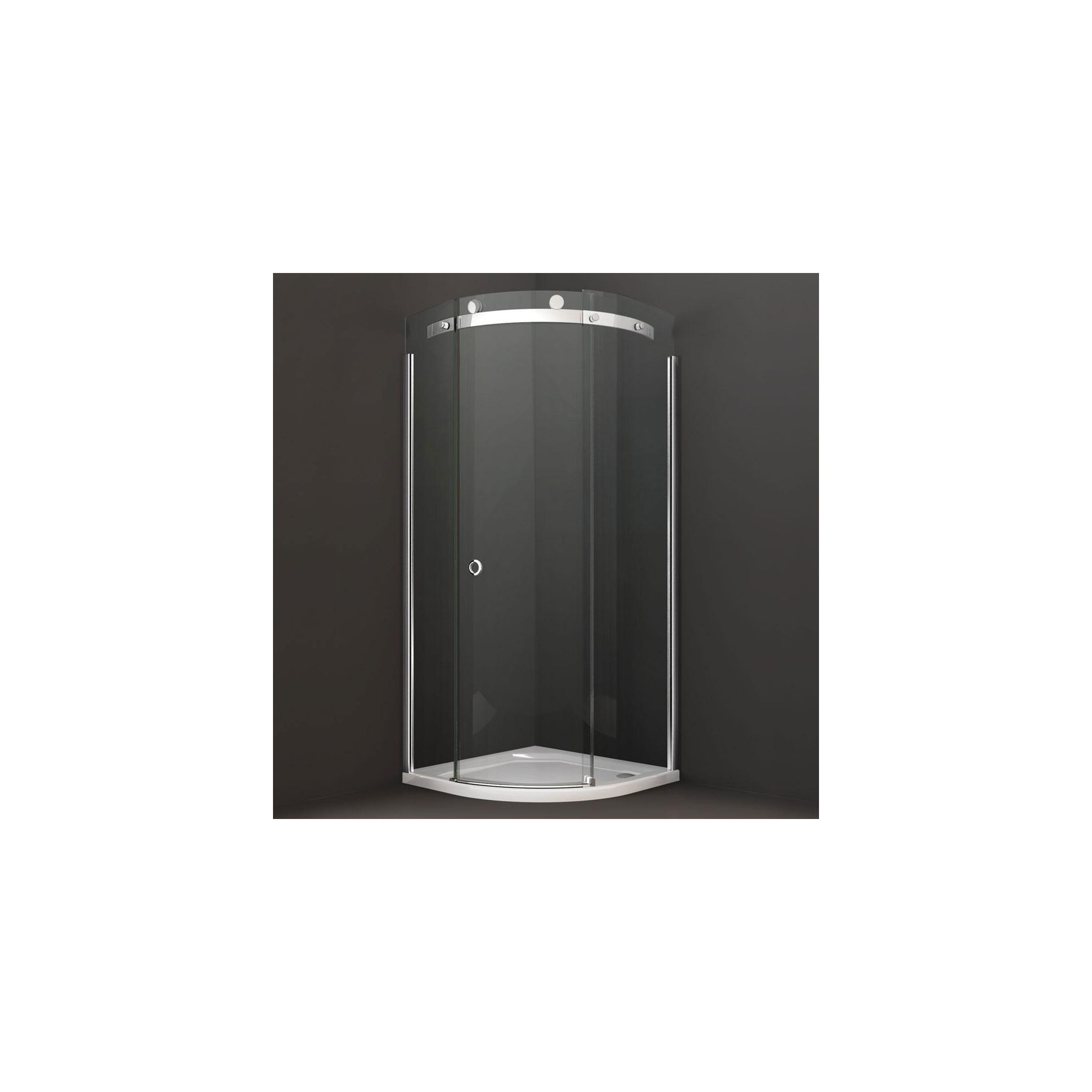 Merlyn Series 10 Quadrant Shower Door, 800mm x 800mm, 10mm Clear Glass, Right Handed at Tesco Direct