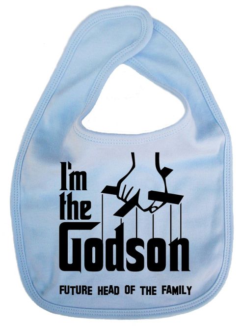 Image of Dirty Fingers I'm The Godson Future Head Of The Family Bib Blue
