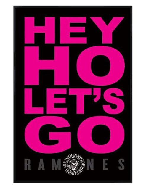 Image of Ramones Gloss Black Framed Hey Ho Let's Go! Poster