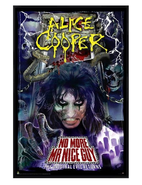 Image of Alice Cooper Gloss Black Framed No More Mr Nice Guy Poster