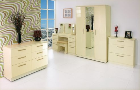Image of Welcome Furniture Knightsbridge 3 Drawer Deep Chest - Cream - Cream
