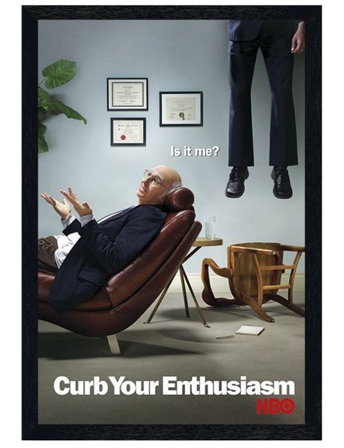 Image of Larry Davis Stars In Curb Your Enthusiasm Black Wooden Framed Is It Me? Poster