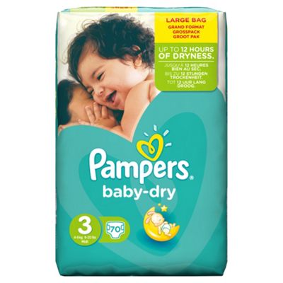 Pampers Baby Dry Size 3 Large Pack 70