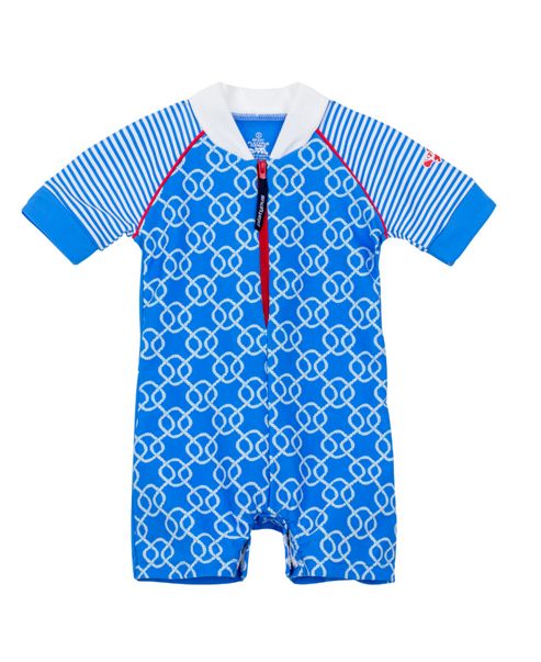 Image of Platypus 'twisted Rope' Uv One Piece Sunsuit - Blue