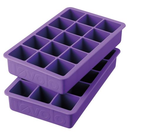 Image of Tovolo Set Of 2 Perfect Cube Ice Trays Purple