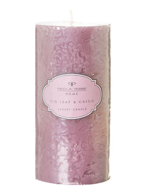 Image of Pied A Terre Fig Pillar Candle In Multi-colour