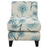 Dandelion fabric accent chair teal