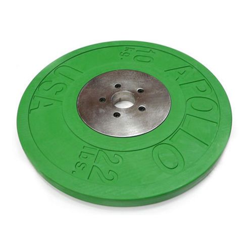 Image of Body Power Deluxe Rubber/chrome Olympic Plate 10kg (x2) Green