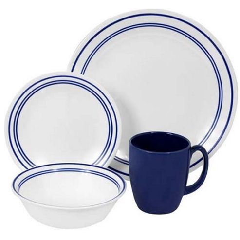 Image of Corelle Livingware 16 Piece Dinnerware Set - Blue