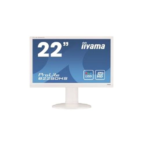 Image of Iiyama Prolite B2280hs (21.5 Inch) Led Backlit Lcd Monitor 1000:1 250cd/m2 (1920x1080) 5ms Vga/dvi/hdmi (white)