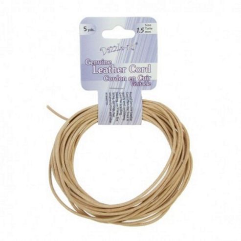Image of Leather Cord 1.5mm Round Natural 5yds