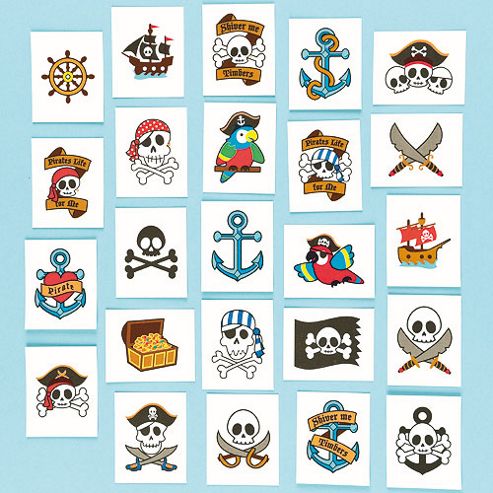 Image of Pirate Tattoos (pack Of 24)