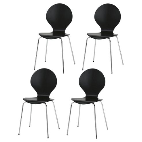 Image of Bistro Set Of 4 Chairs, Black