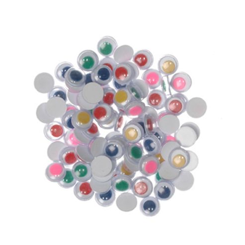 Image of Joggle Eyes Coloured 7mm Glue On 25 Pairs