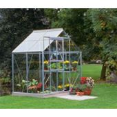 Halls 6x4 Popular Aluminium Greenhouse - Horticultural Glass