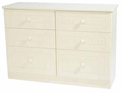 Image of Welcome Furniture Warwick 6 Drawer Midi Chest - Light Oak