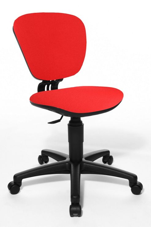 Image of Topstar Kids And Youth Swivel Chair With Fabric Cover In Royal Red