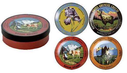 Image of Bia 17cm Fondue Cheese Label Design Plates, Set Of 4